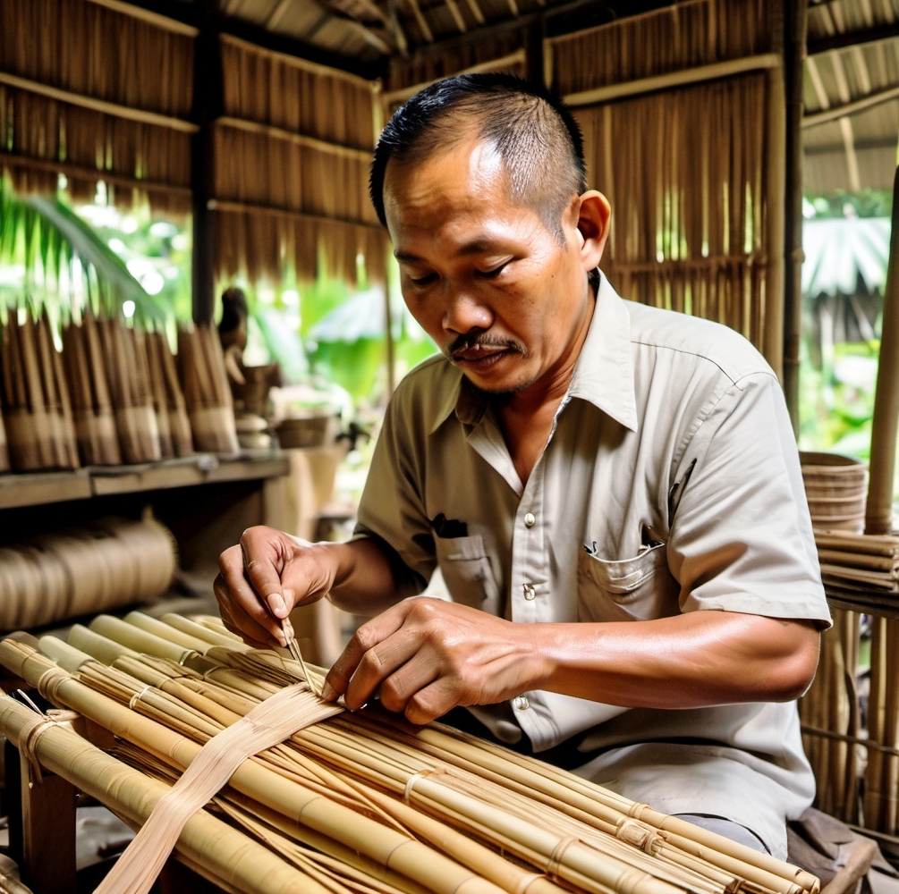 indonesia-man Bamboo Crafts in Indonesia, The special celebration of versatility